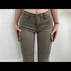 OLIVE GREEN CARGO JEGGINGS